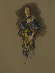 Femme en costume japonais, vers 1882